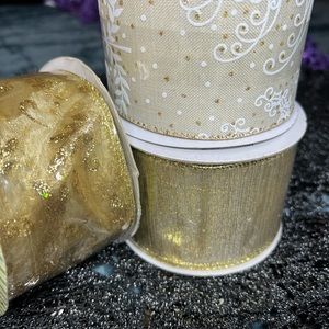 Bundle of three rolls of Wired Craft ribbon